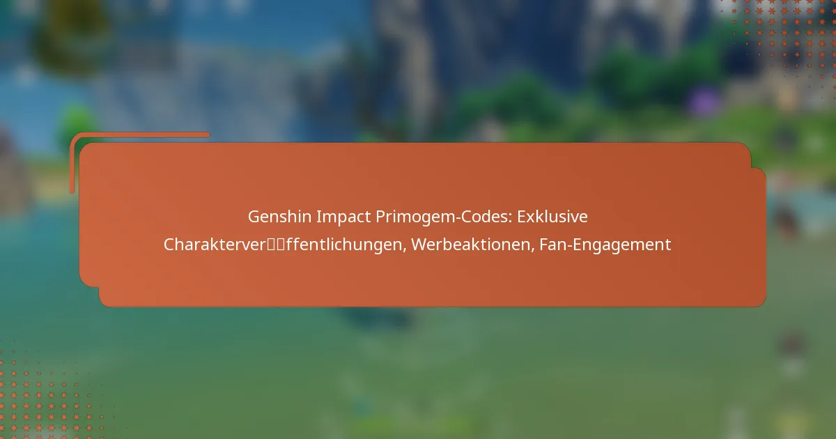 Genshin Impact Primogem-Codes: Exklusive Charakterveröffentlichungen, Werbeaktionen, Fan-Engagement